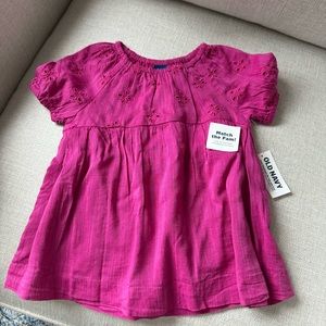 old navy puff sleeve floral-eyelet dress